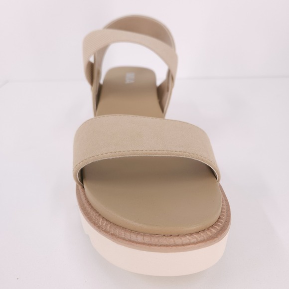 MIA Jene Platform Round Toe Sandals Ankle Strap Sand Cushioned Womens Size 10 M - Picture 6 of 16